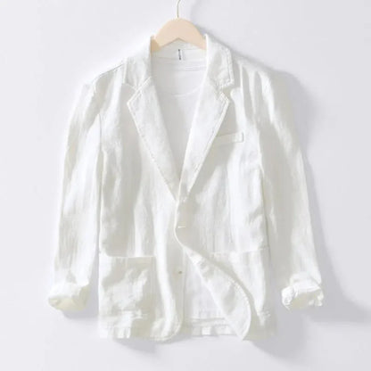 Blazer d'été en lin Décontracté Chic