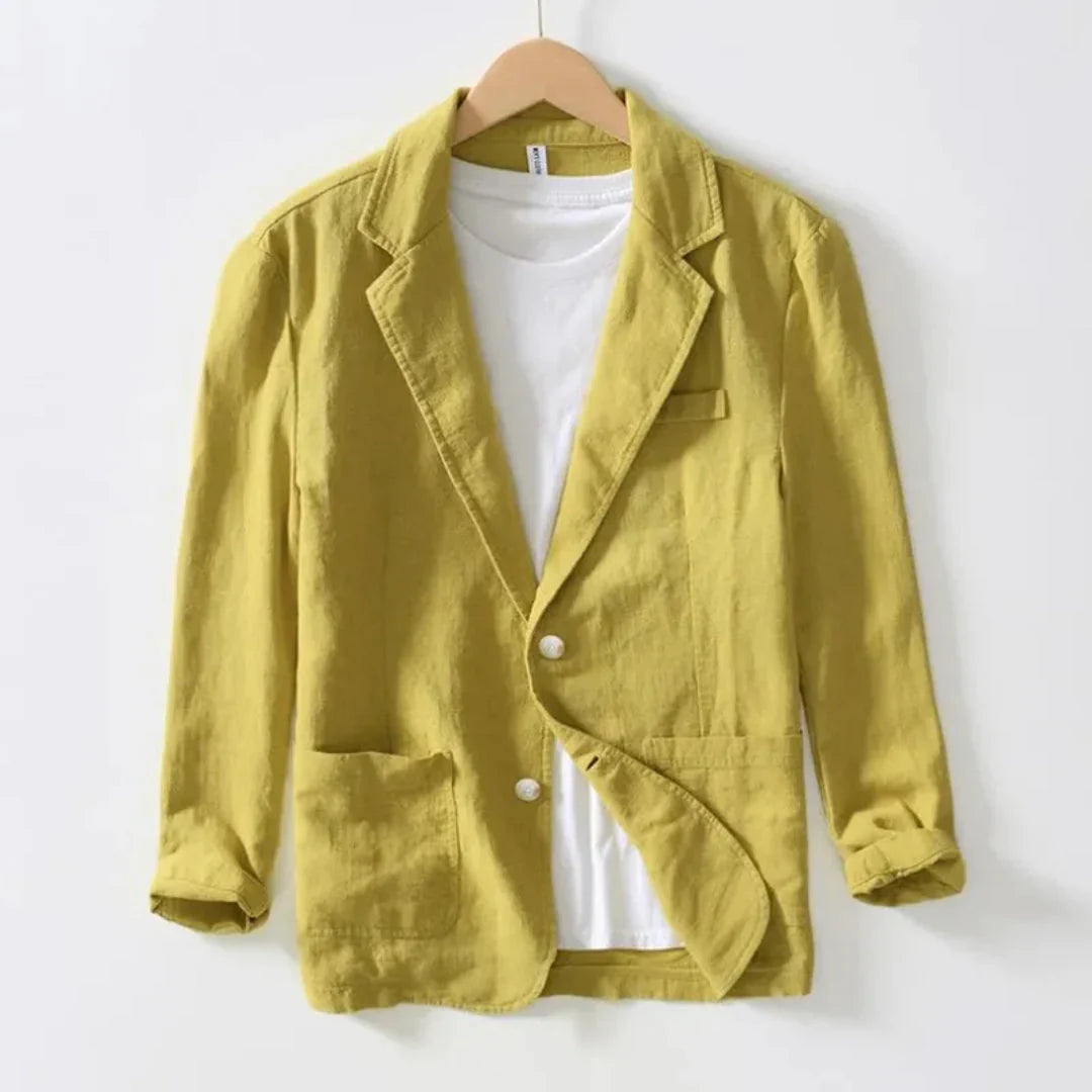 Blazer d'été en lin Décontracté Chic