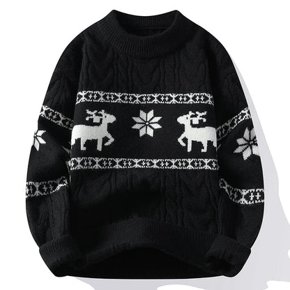 Pull de Noël Motif Cerf Chaud & Stylé