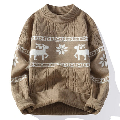 Pull de Noël Motif Cerf Chaud & Stylé