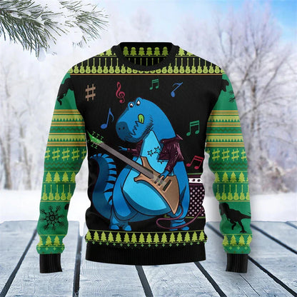 Pull de Noël Dinosaure 3D Drôle Hommes