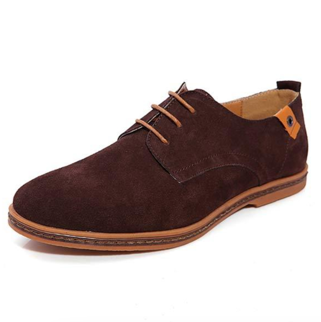 Richelieu plats en daim élégants pour homme