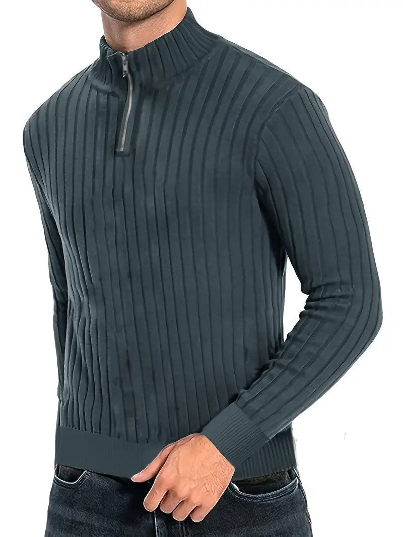 Pull en maille demi-zip Homme Style moderne