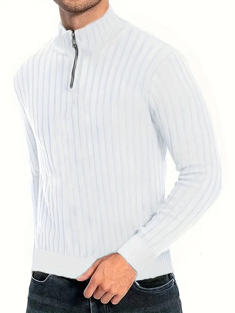 Pull en maille demi-zip Homme Style moderne