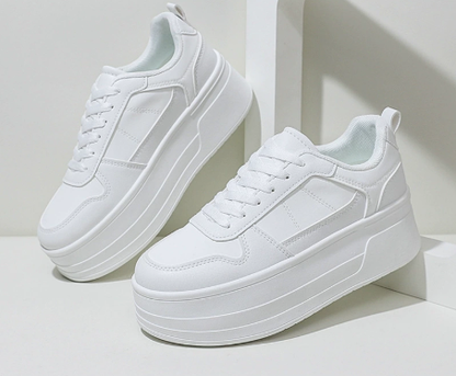 Baskets montantes compensées confortables pour femmes