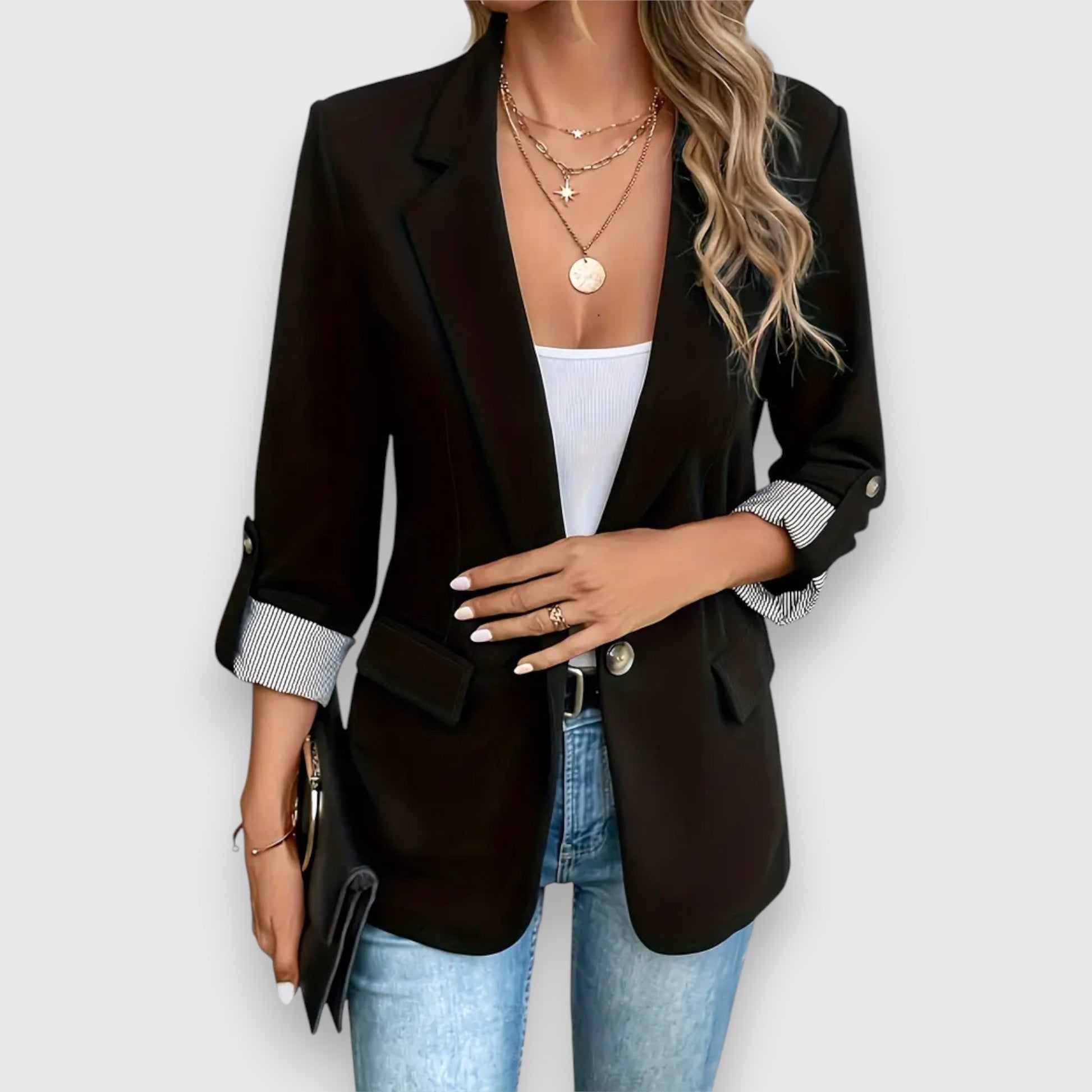 Herren Blazer Slim Fit Elegantes Design - IdealeKleiden