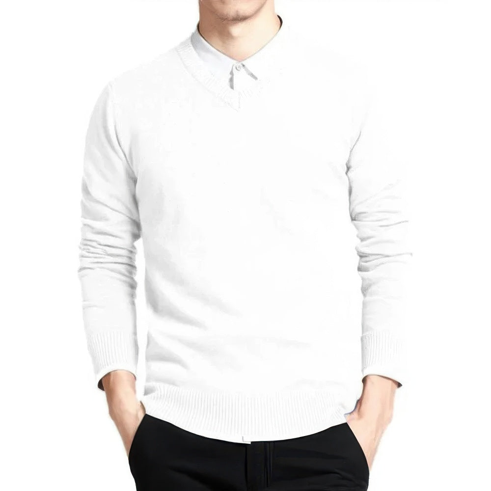 Pull pour homme col en V design élégant