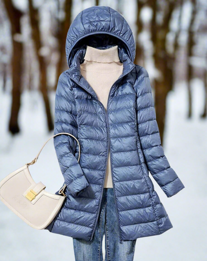 Manteau d'hiver élégant pour femme, légèrement doublé