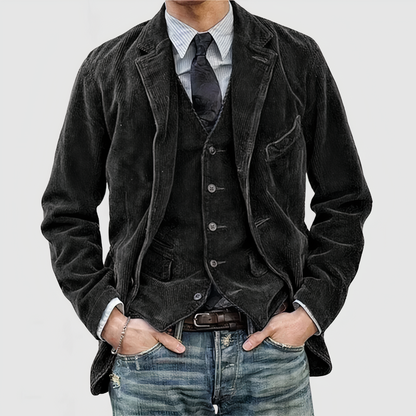 Bequeme Cordjacke Lässig Stil - IdealeKleiden