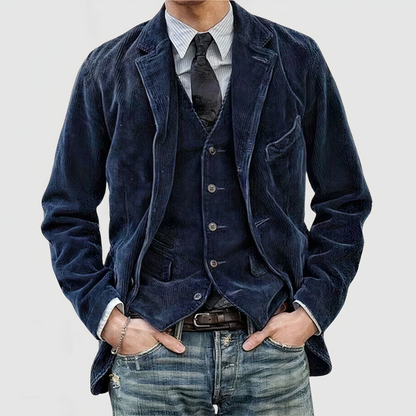Veste en velours côtelé confortable Style décontracté