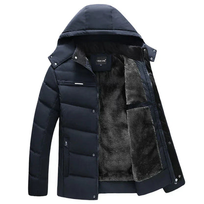 Veste d'hiver chaude et élégante pour homme, noire
