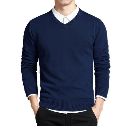 Pull pour homme col en V design élégant
