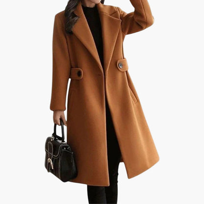 Manteau d'hiver femme classique élégant à double boutonnage