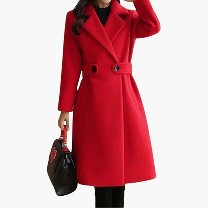 Manteau d'hiver femme classique élégant à double boutonnage