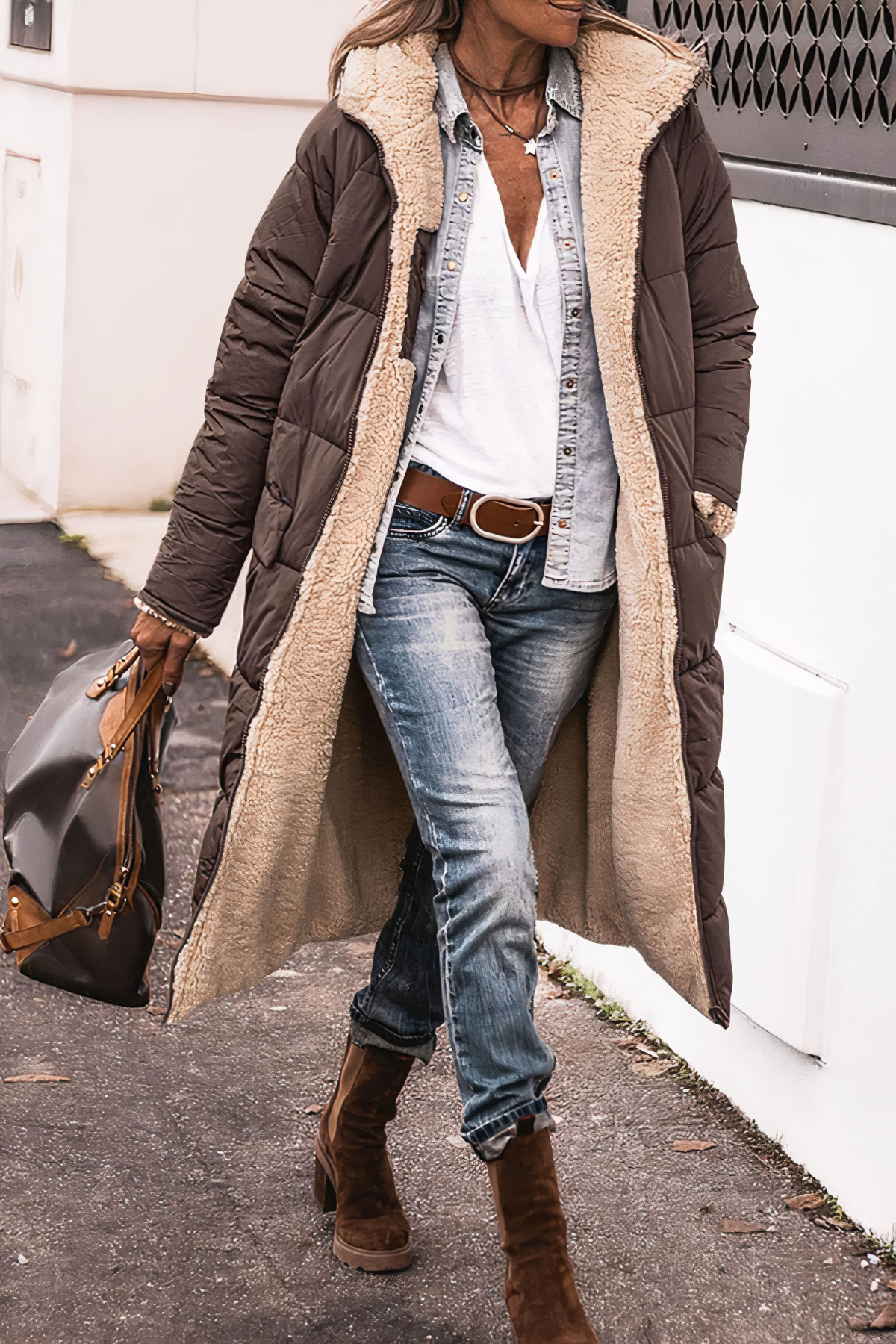 Manteau Parka d'hiver Chaud Isolant pour Femme