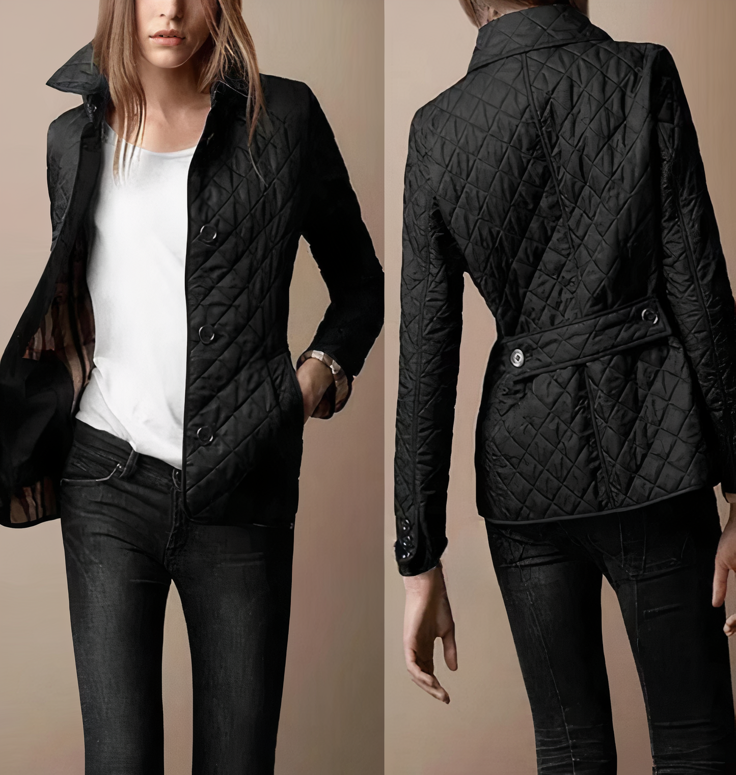 Élégante veste pour femme en soie et coton
