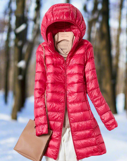 Manteau d'hiver élégant pour femme, légèrement doublé