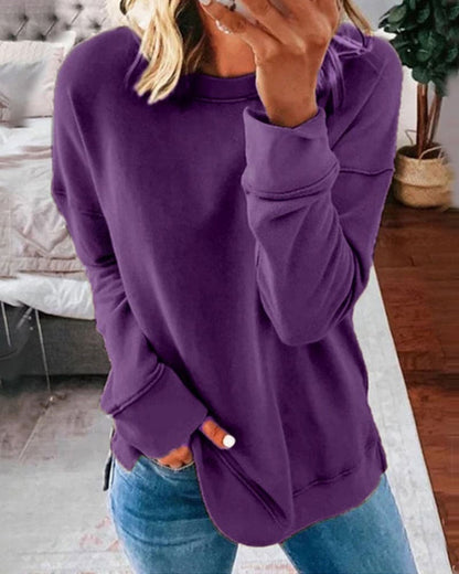 Sweat-shirt pour femme doux, confortable, classique
