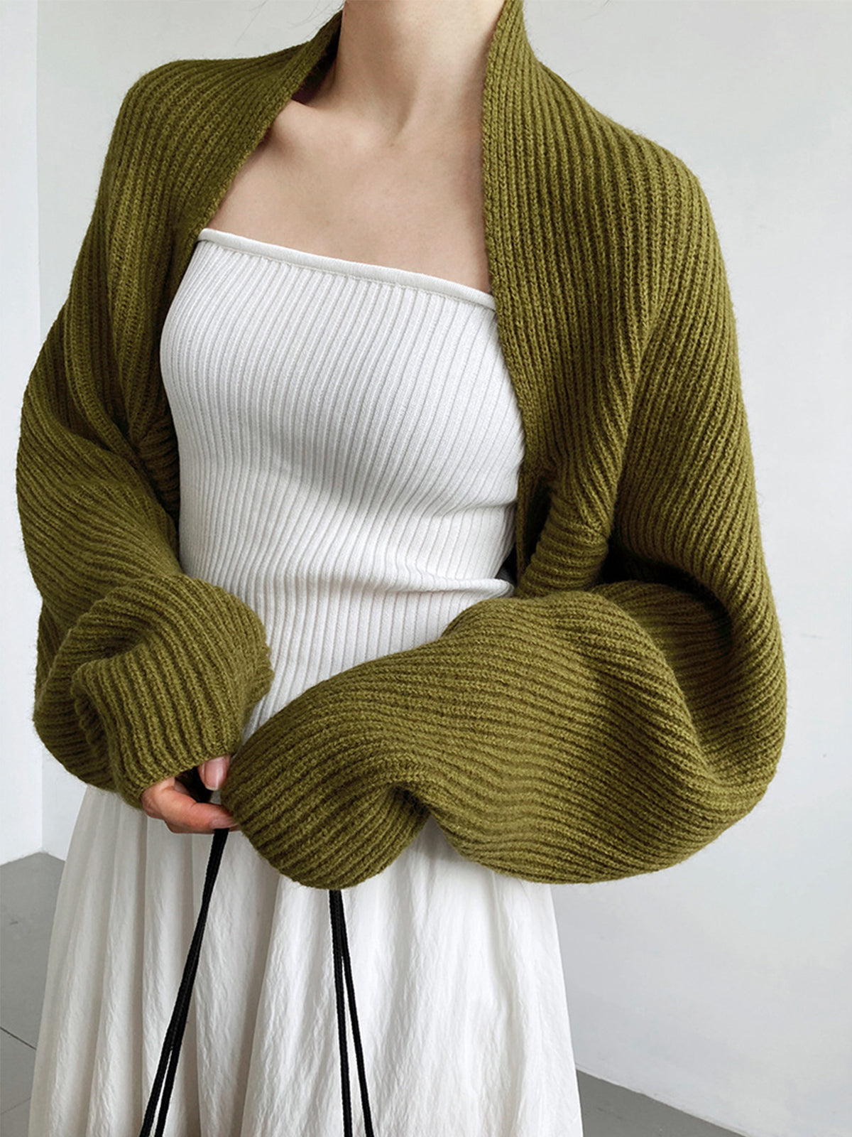Cardigan femme en maille doux manches longues
