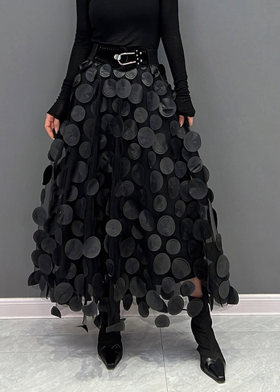 Robe tendance | Jupe à pois en tulle patchwork