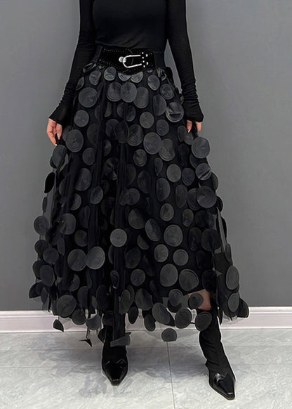 Robe tendance | Jupe à pois en tulle patchwork