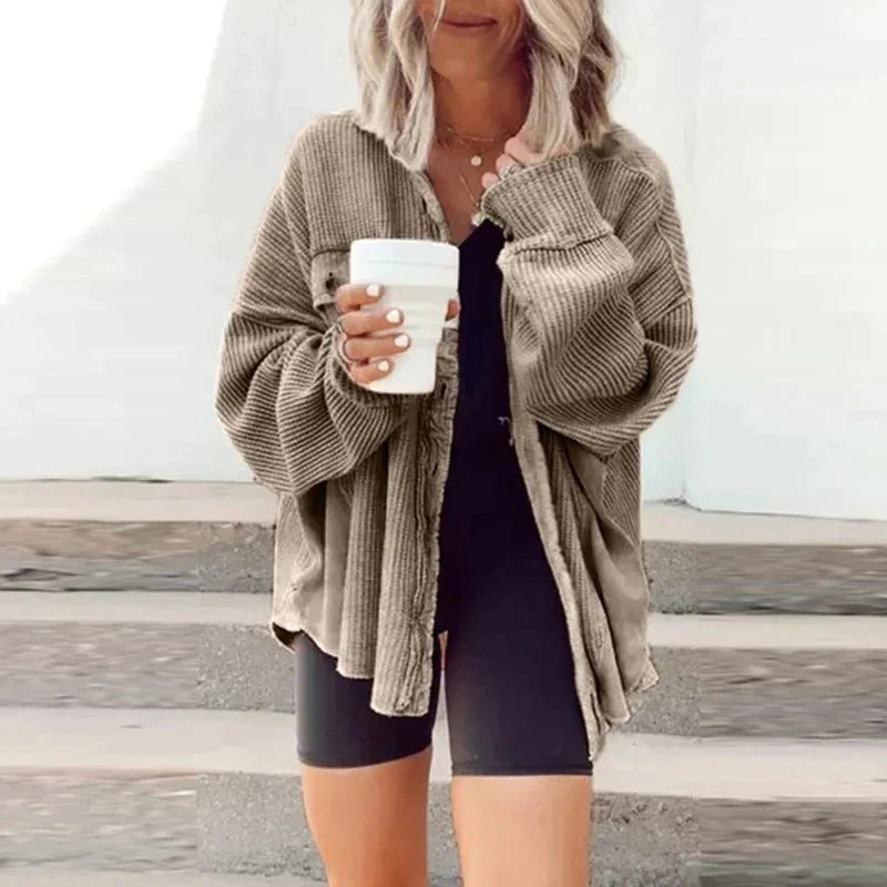 Bequemer Cardigan Mit Knöpfen Down Füllung - IdealeKleiden
