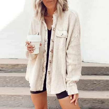 Cardigan confortable avec boutons et garnissage en duvet
