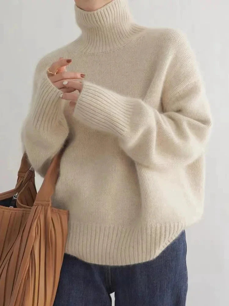 Weiche Rollkragenpullover Damen - IdealeKleiden