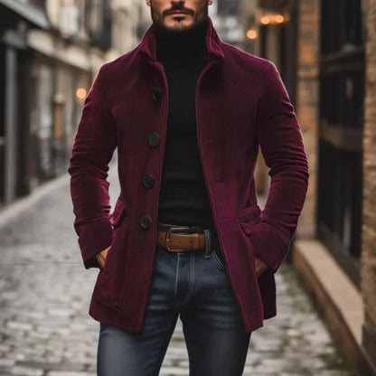 Eline - Veste à col montant en velours côtelé pour femme