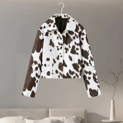 Veste femme à motif taches de vache