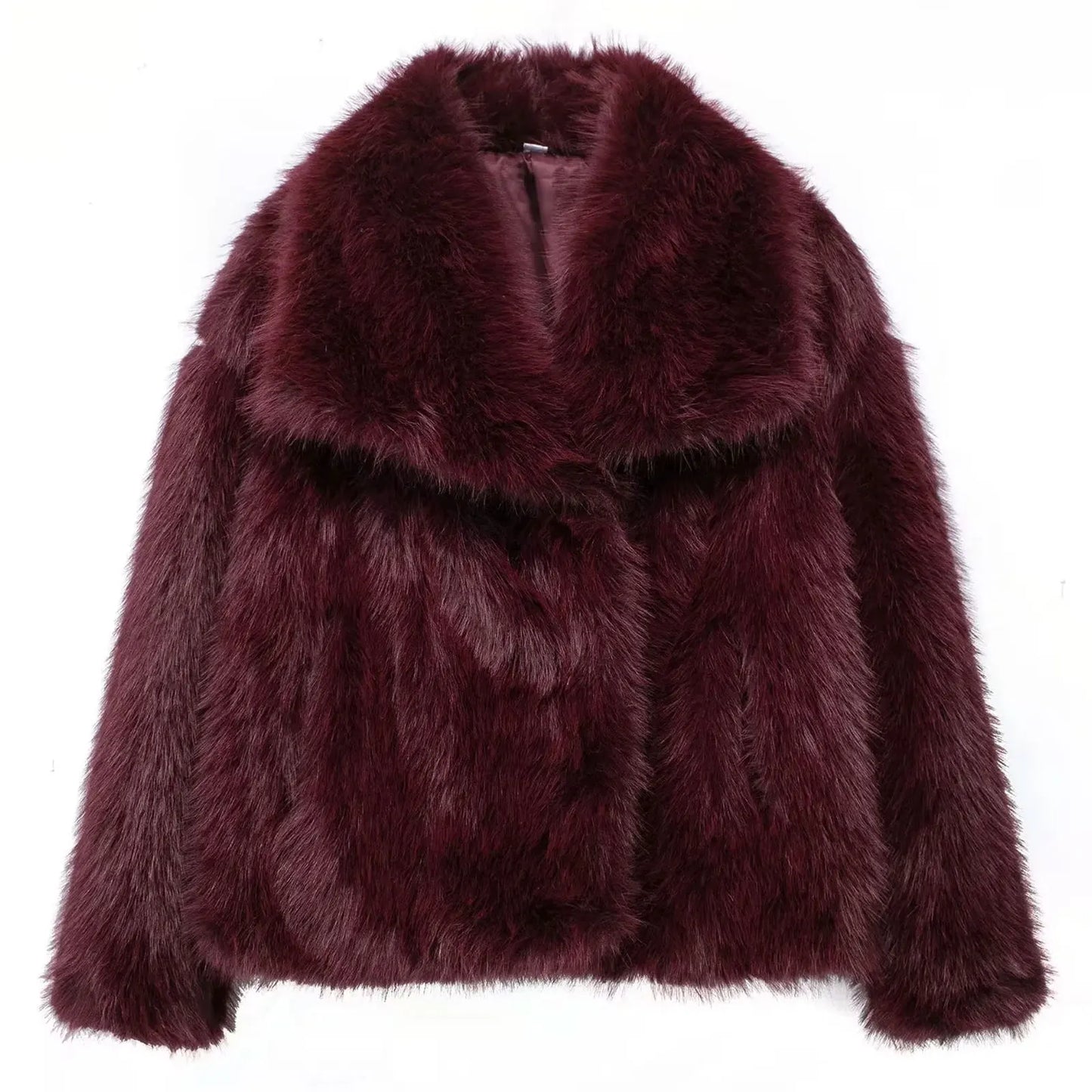 Manteau Long d'Hiver Élégant en Fausse Fourrure pour Femme