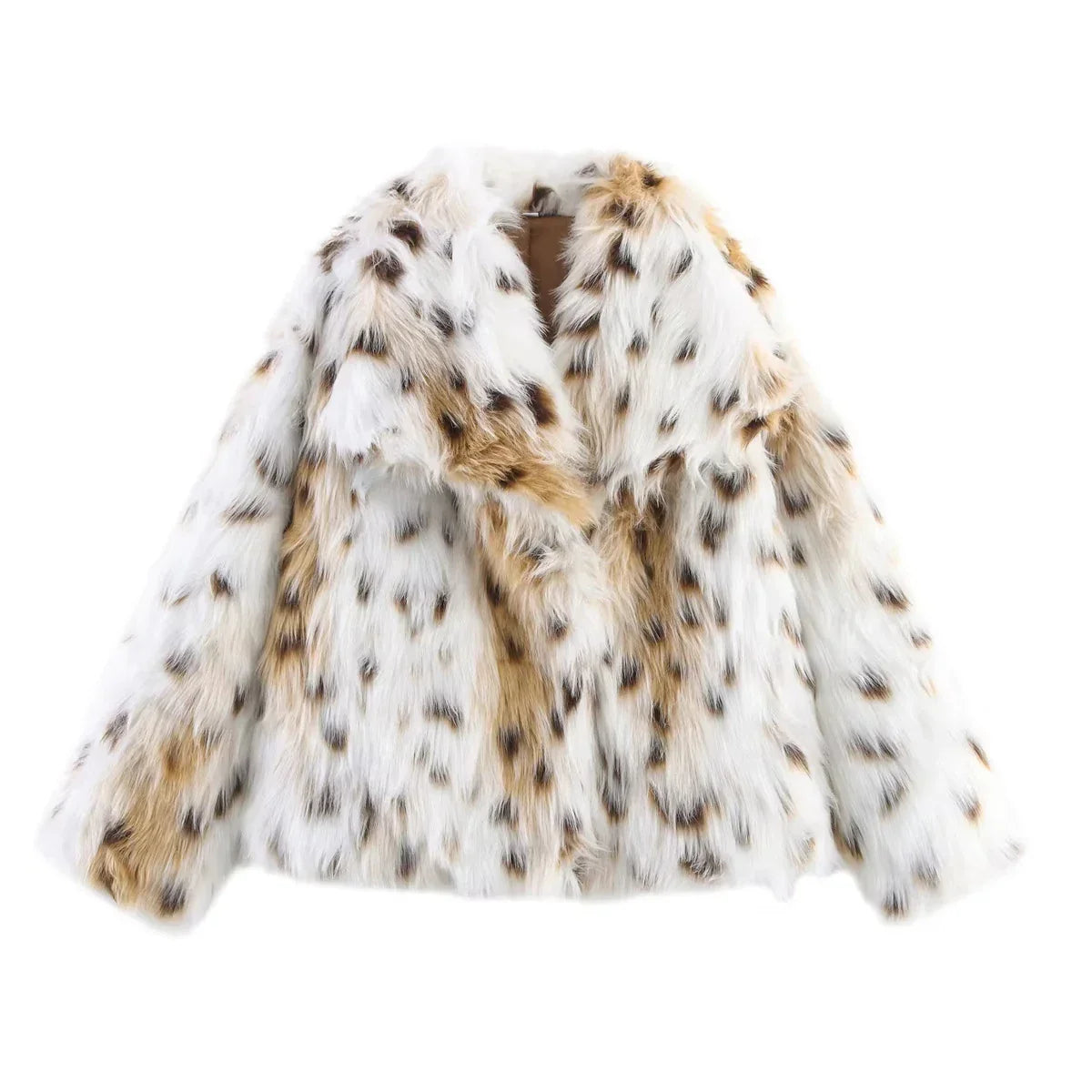 Manteau Long d'Hiver Élégant en Fausse Fourrure pour Femme
