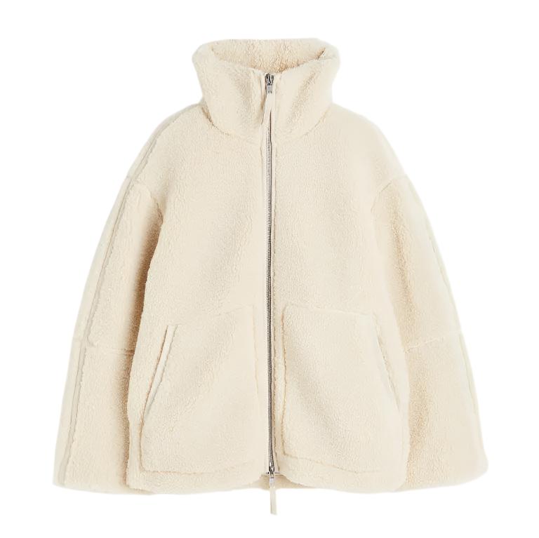 Veste polaire douillette oversize col montant