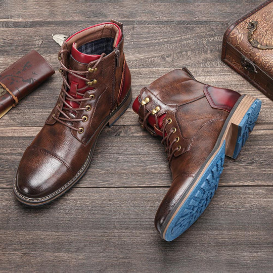 Elegante Oxford Stiefel Hochglanz Finish - IdealeKleiden