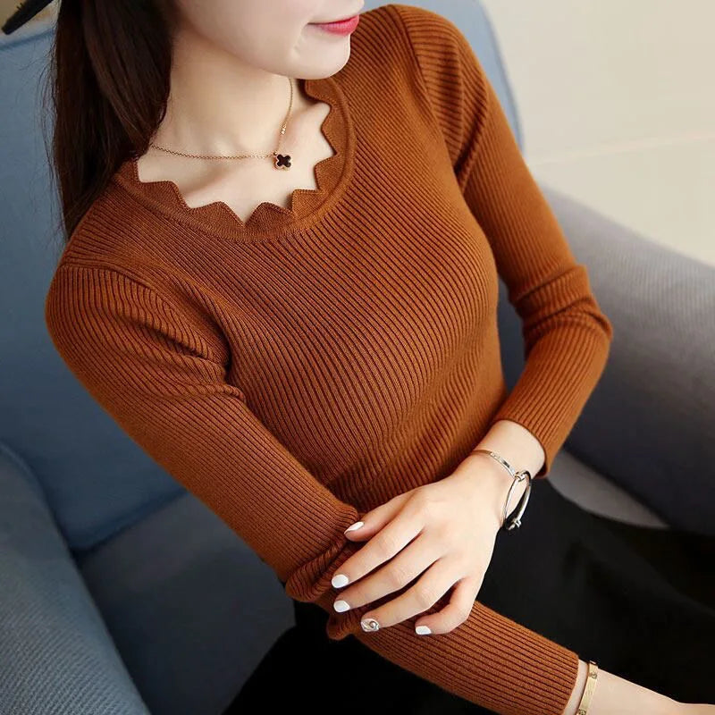 Pull Femme Manches Longues Col Rond