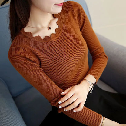 Pull Femme Manches Longues Col Rond