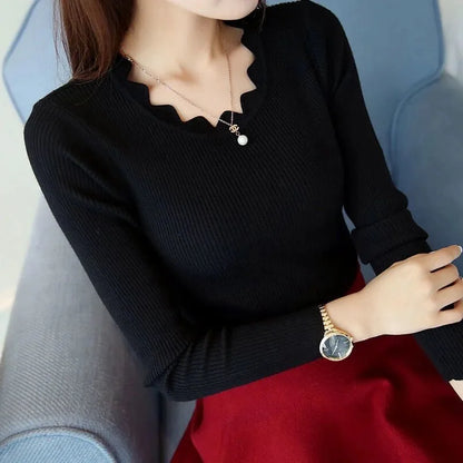 Pull Femme Manches Longues Col Rond
