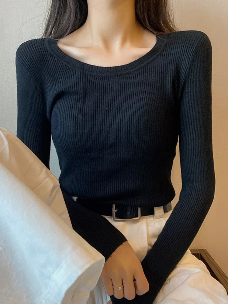 Pull doux pour femme col rond