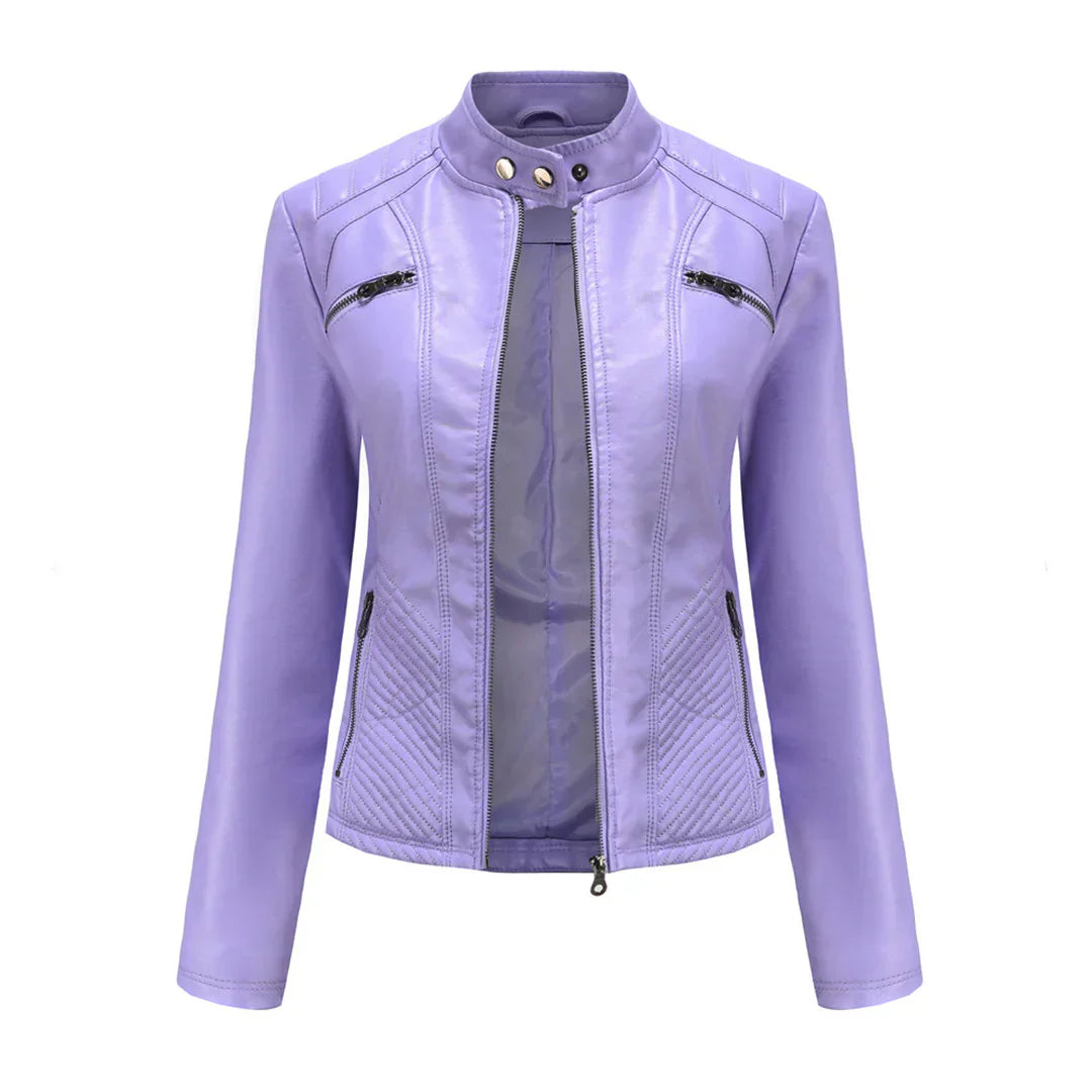 Élégante Veste en Cuir Femme Moderne Intemporelle
