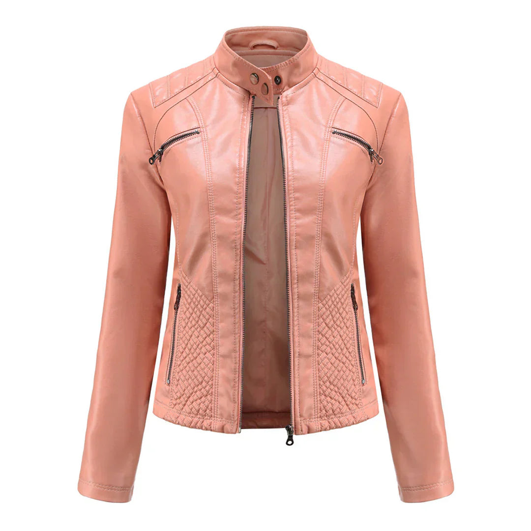 Élégante Veste en Cuir Femme Moderne Intemporelle
