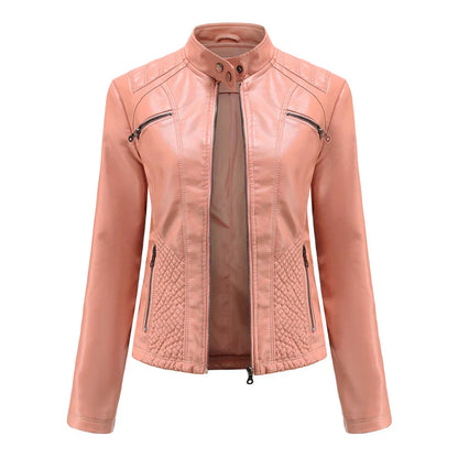 Élégante Veste en Cuir Femme Moderne Intemporelle
