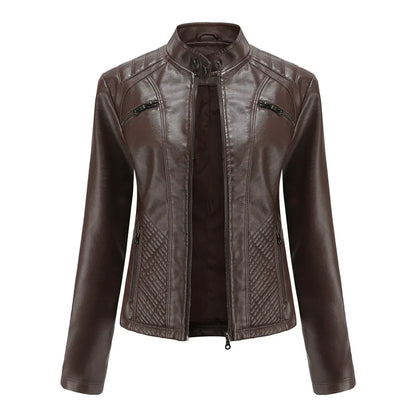 Élégante Veste en Cuir Femme Moderne Intemporelle