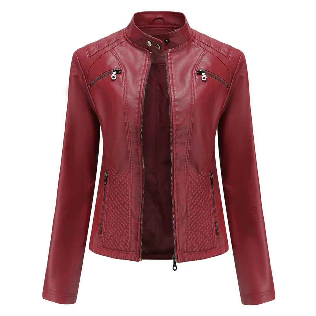 Élégante Veste en Cuir Femme Moderne Intemporelle