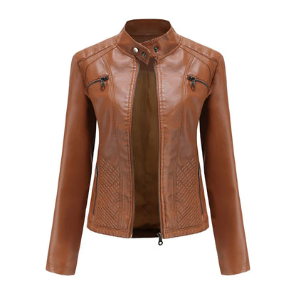 Élégante Veste en Cuir Femme Moderne Intemporelle