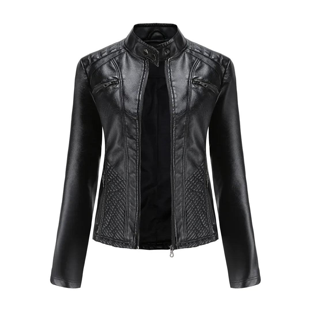Élégante Veste en Cuir Femme Moderne Intemporelle