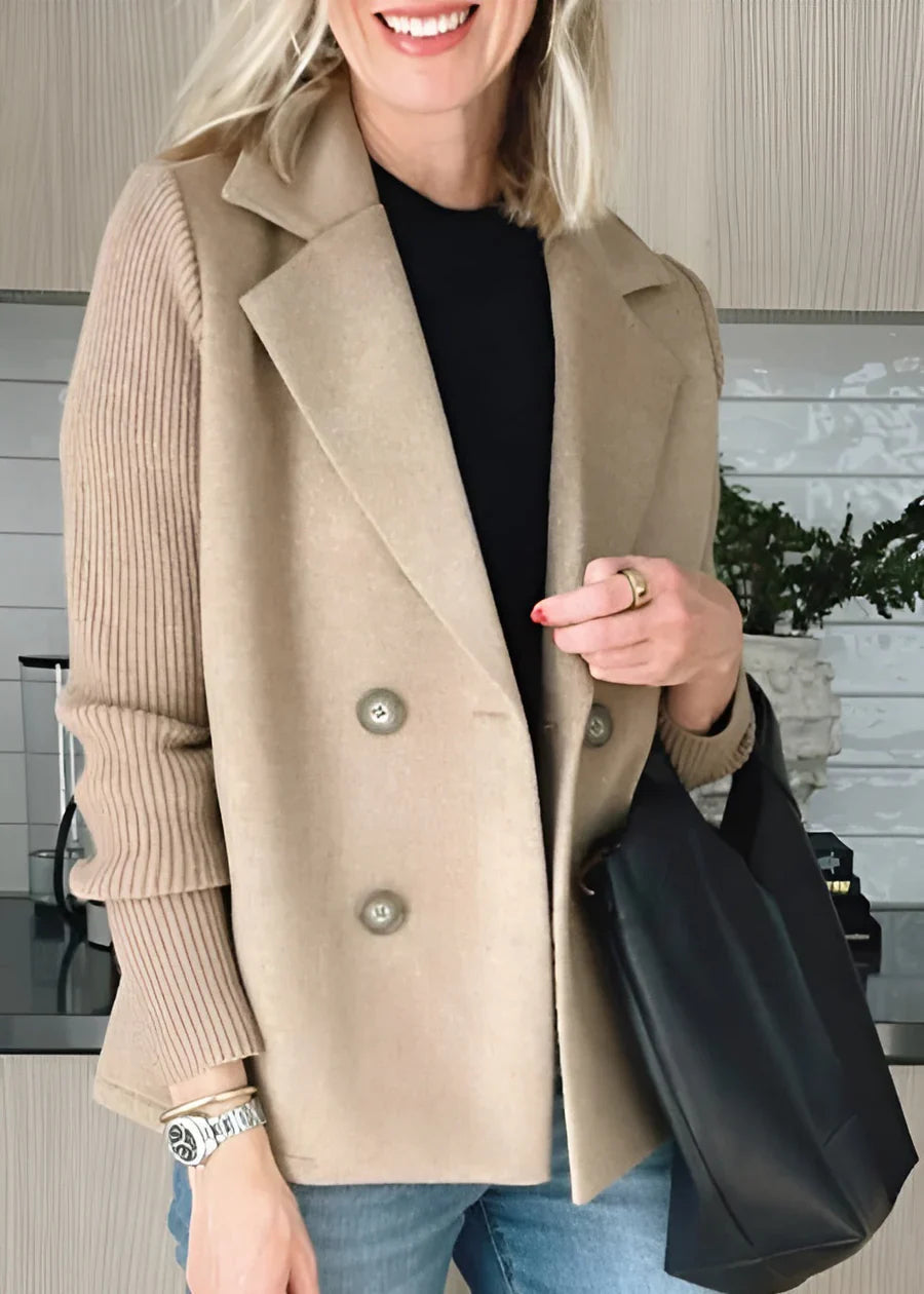 Manteau chic pour femme, double boutonnage, chaud, mode hivernale