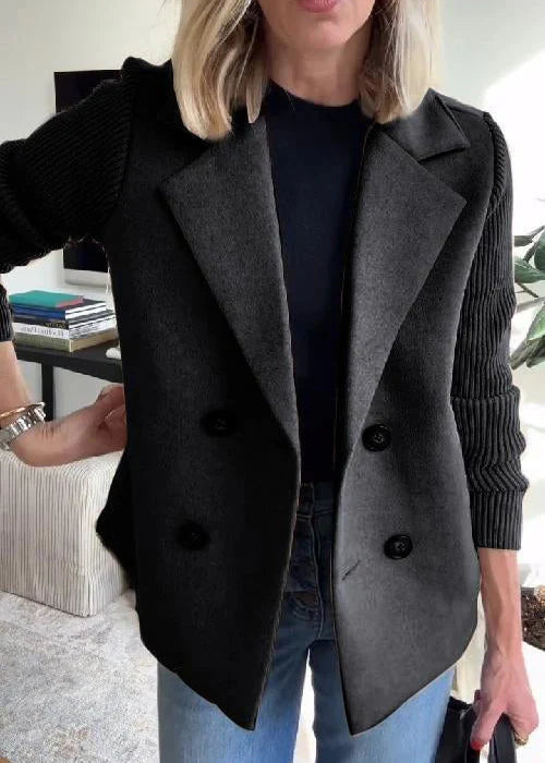 Manteau chic pour femme, double boutonnage, chaud, mode hivernale