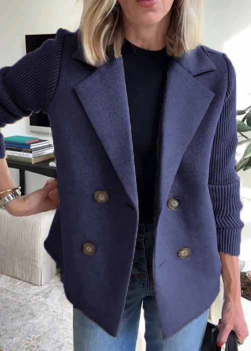 Manteau chic pour femme, double boutonnage, chaud, mode hivernale