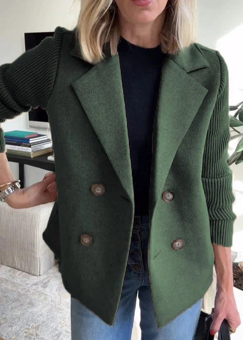 Manteau chic pour femme, double boutonnage, chaud, mode hivernale