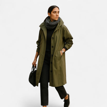 Manteau de mi-saison pratique avec capuche